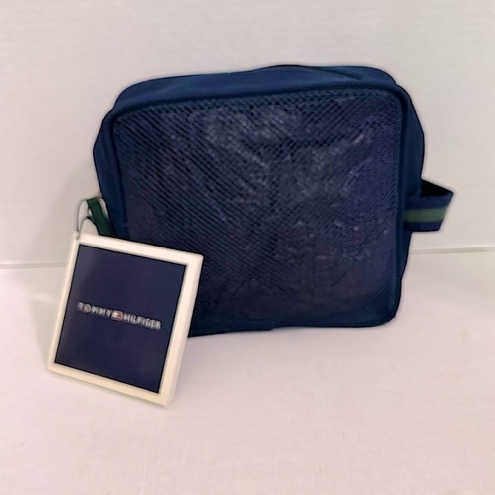 Tommy Hilfiger Navy Blue/Green Men's toiletries Bag NWT